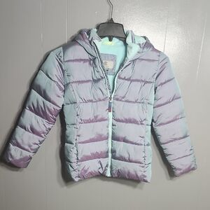 Champion Kids Puffer Jacket - Lavender and Light Blue